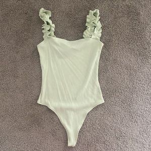 Ruffle straps bodysuit
